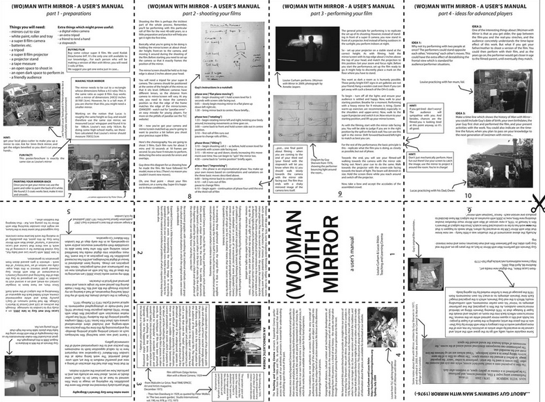 Teaching and Learning Cinema, (Wo)man with Mirror: A User's Manual, offset printed publication, 2009